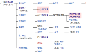 奈良時代の天皇家系譜